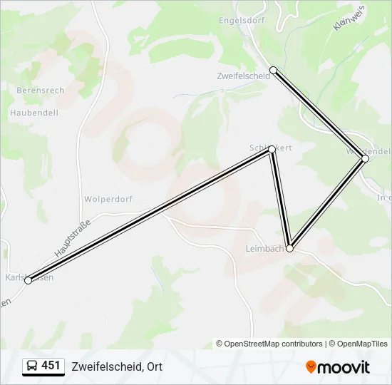 451 Bus Line Map