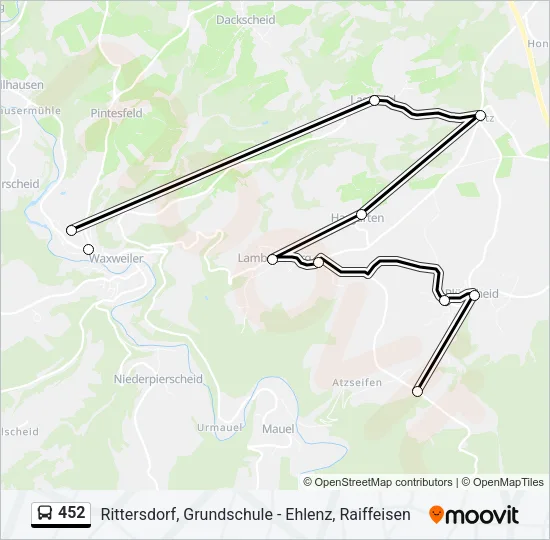 452 Bus Line Map