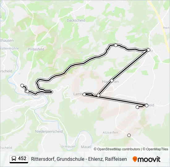 452 Bus Line Map