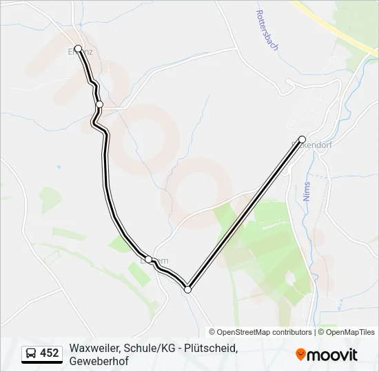 452 Bus Line Map