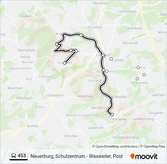 453 Bus Line Map