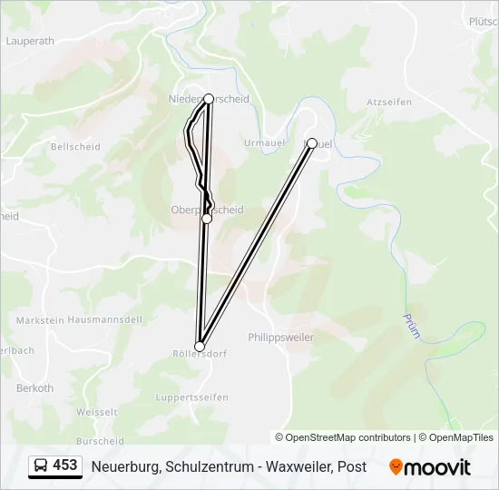 453 Bus Line Map