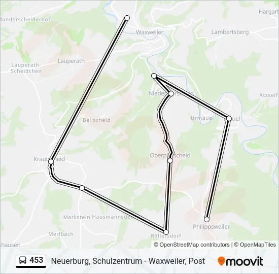 453 Bus Line Map