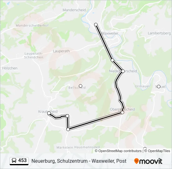 453 Bus Line Map