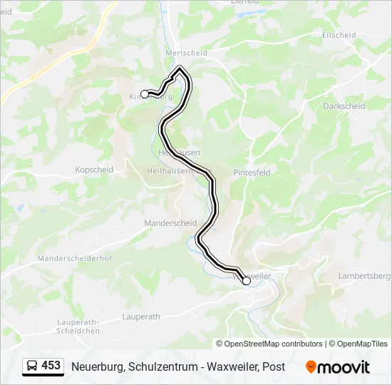 453 Bus Line Map