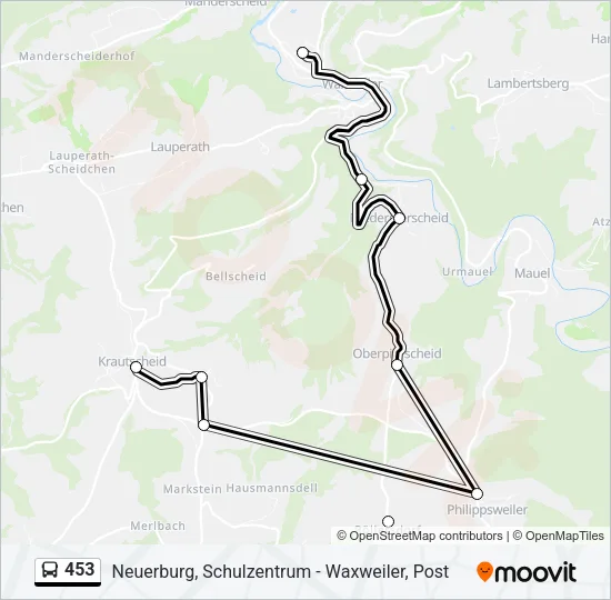 453 Bus Line Map