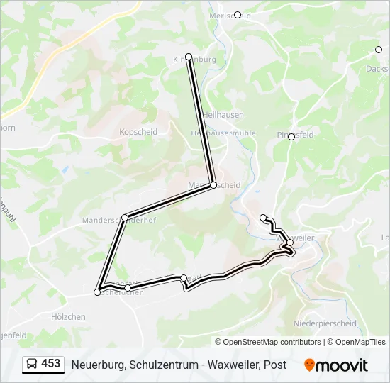 453 Bus Line Map