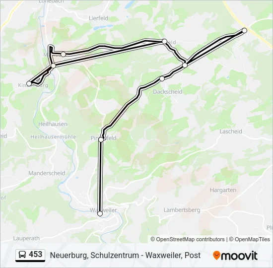 453 Bus Line Map