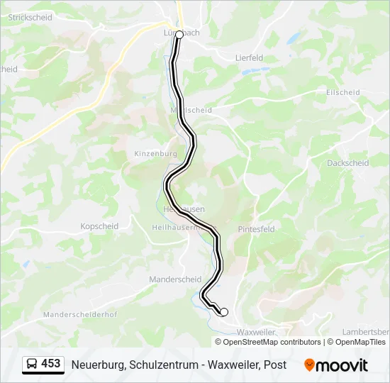 453 Bus Line Map