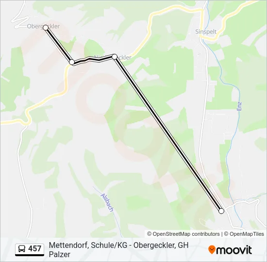 457 Bus Line Map