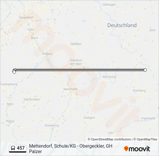 457 Bus Line Map