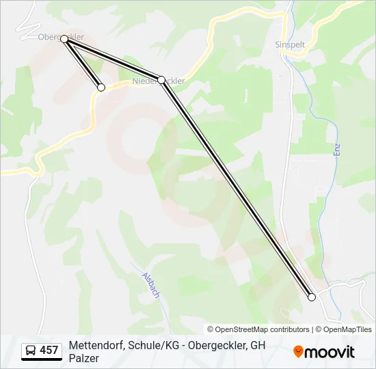 457 Bus Line Map