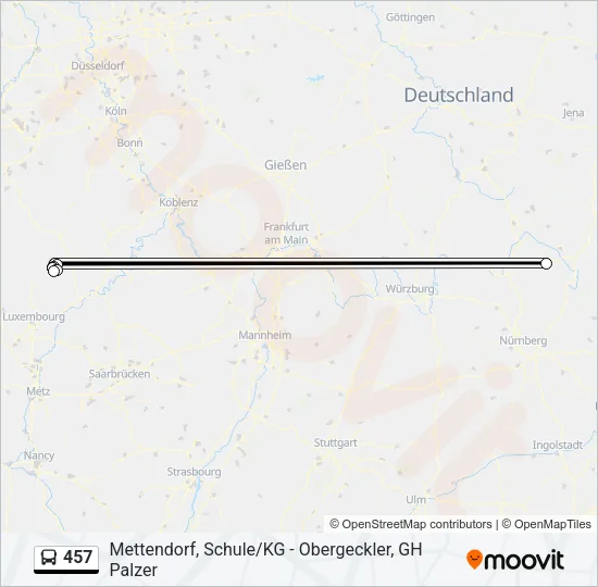 457 Bus Line Map