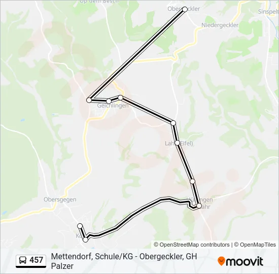 457 Bus Line Map