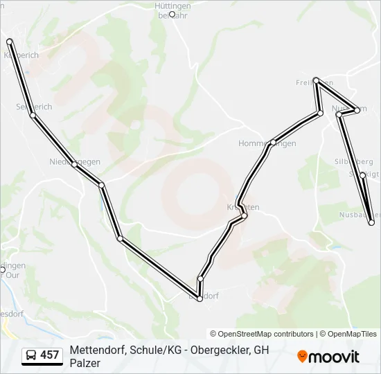 457 Bus Line Map