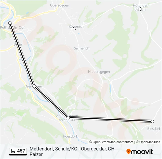 457 Bus Line Map