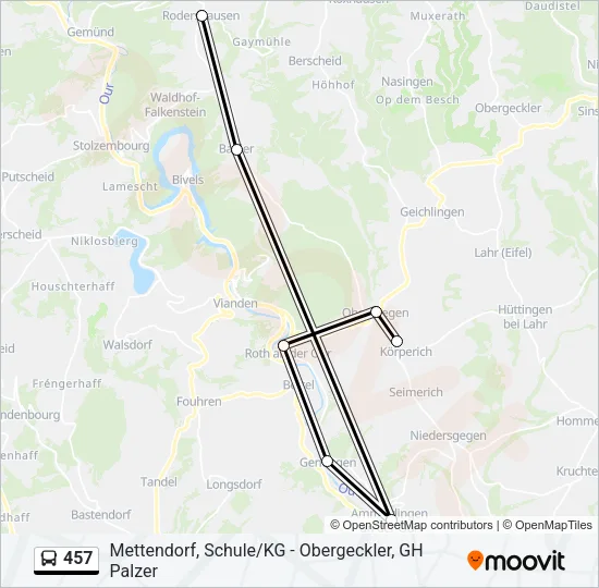 457 Bus Line Map