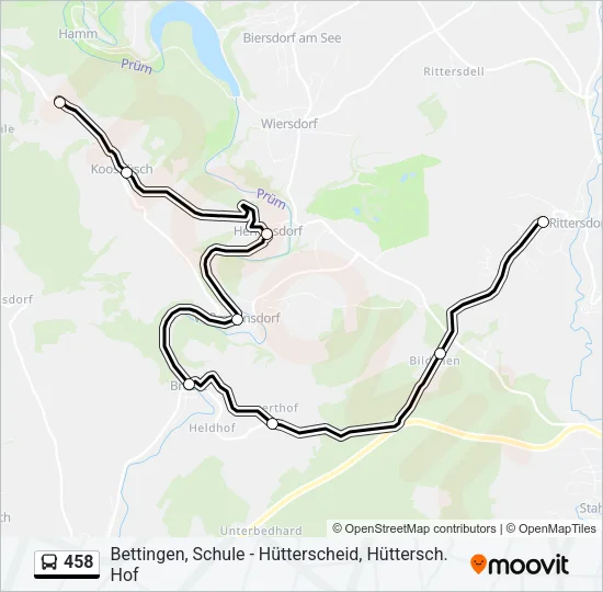 458 Bus Line Map