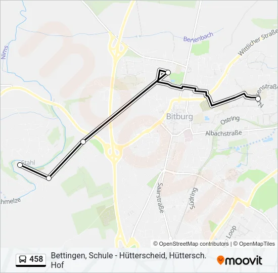 458 Bus Line Map