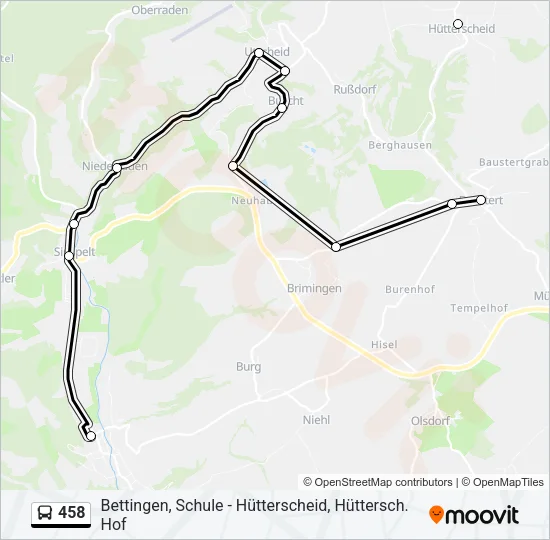 458 Bus Line Map