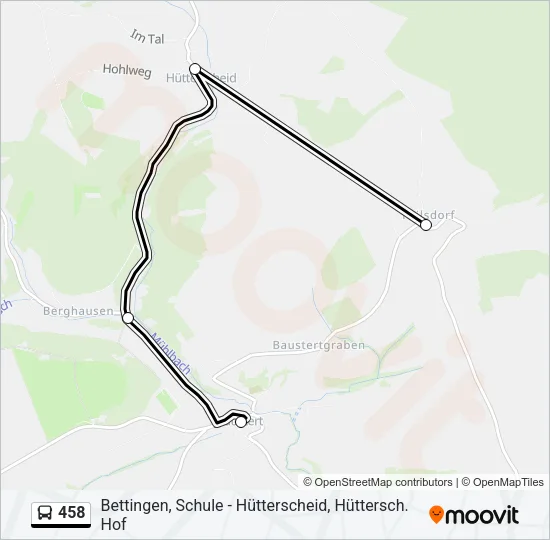 458 Bus Line Map