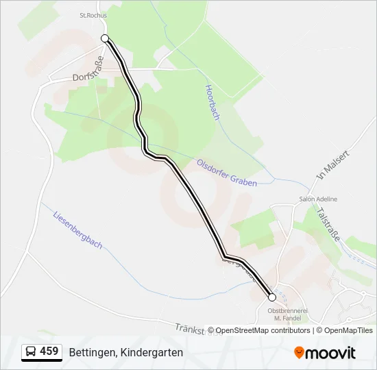 459 Bus Line Map
