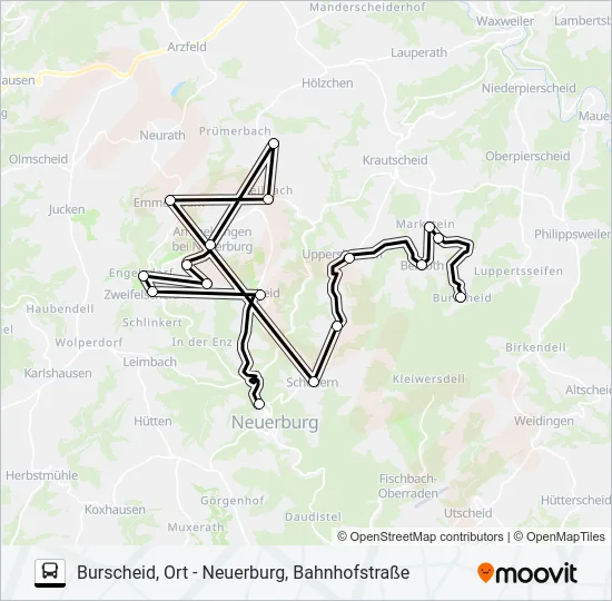 492 RUBUS Bus Line Map