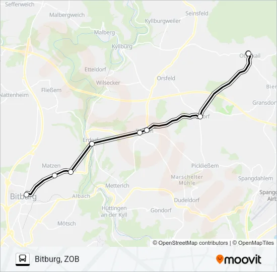 436 RUFBUS Bus Line Map