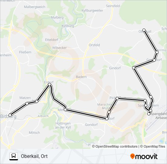 437 RUFBUS Bus Line Map