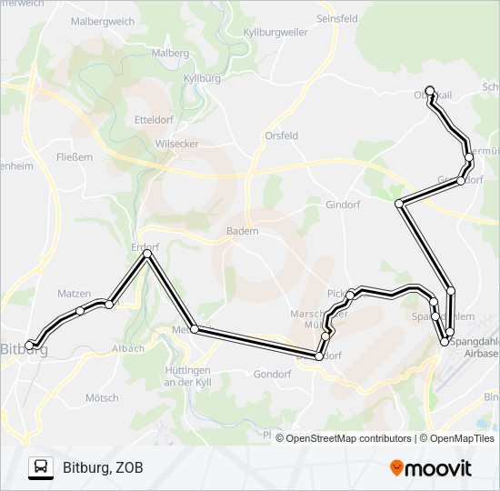 437 RUFBUS Bus Line Map