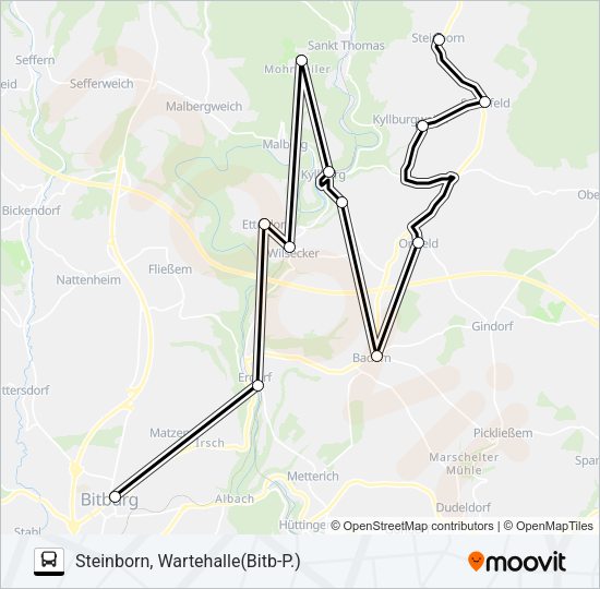 496 RUFBUS Bus Line Map