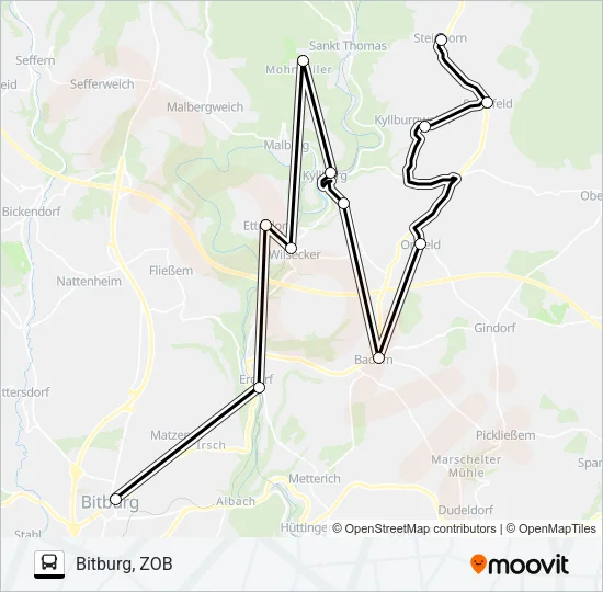 496 RUFBUS Bus Line Map