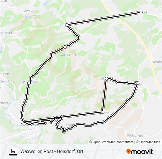 498 RUFBUS Bus Line Map