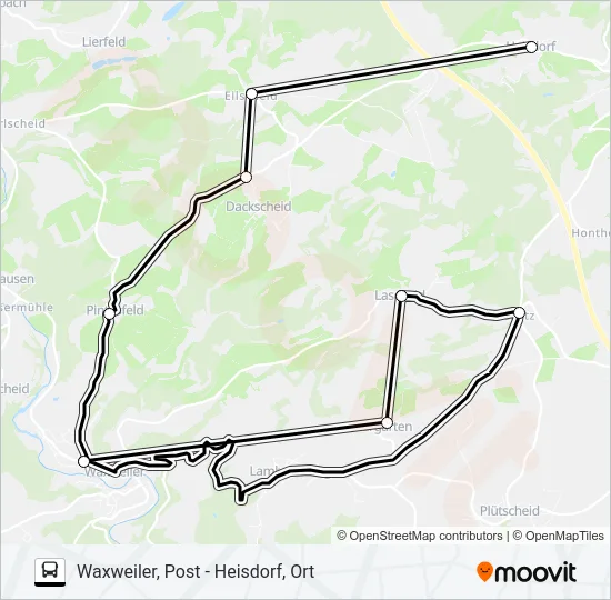 498 RUFBUS Bus Line Map