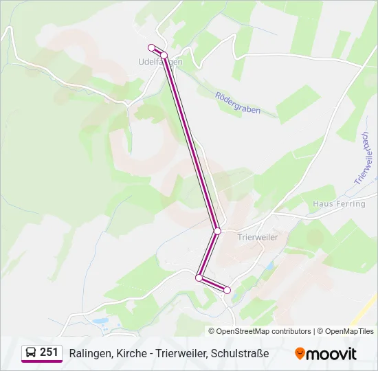 251 Bus Line Map