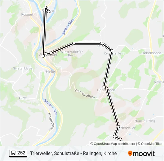 252 Bus Line Map