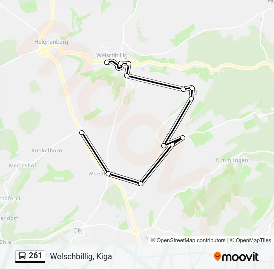 261 Bus Line Map