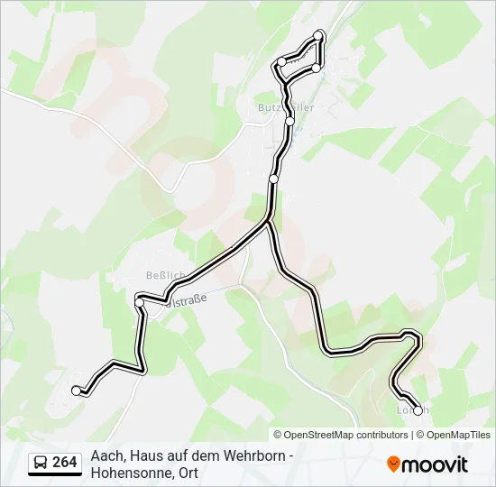264 Bus Line Map