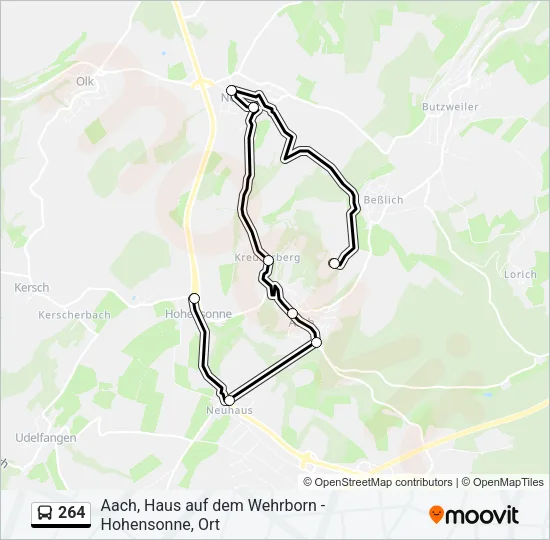 264 Bus Line Map