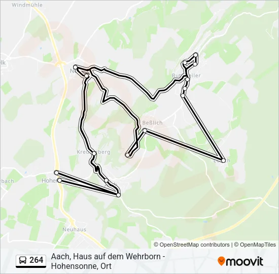 264 Bus Line Map