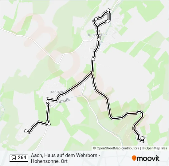 264 Bus Line Map