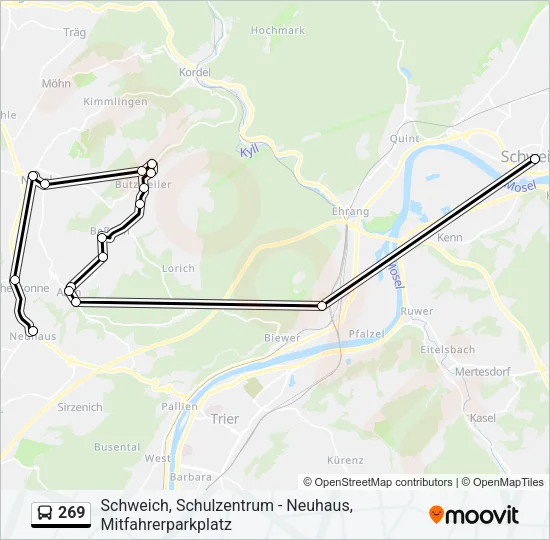269 Bus Line Map