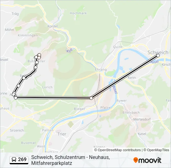 269 Bus Line Map