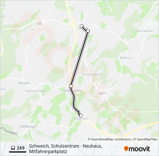 269 Bus Line Map