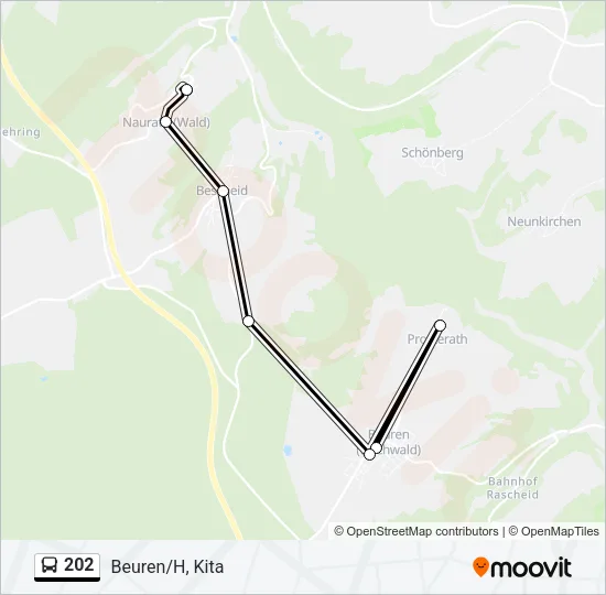 202 Bus Line Map
