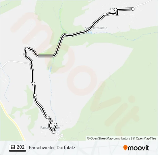 202 Bus Line Map