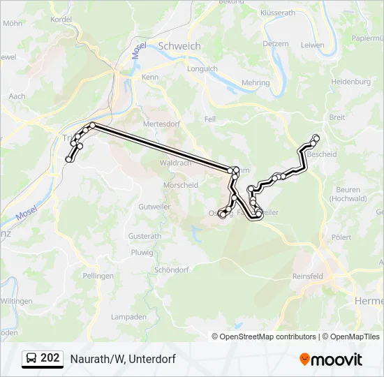 202 Bus Line Map