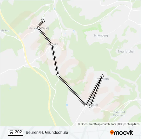 202 Bus Line Map