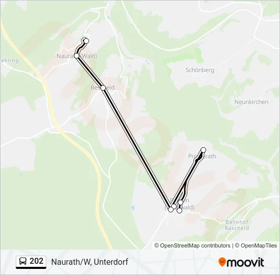 202 Bus Line Map