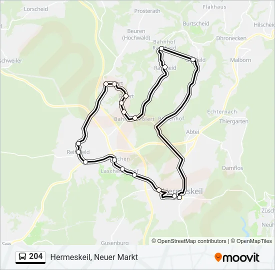204 Bus Line Map